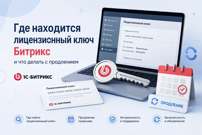 Где находится лицензионный ключ Битрикс и что делать с продлением